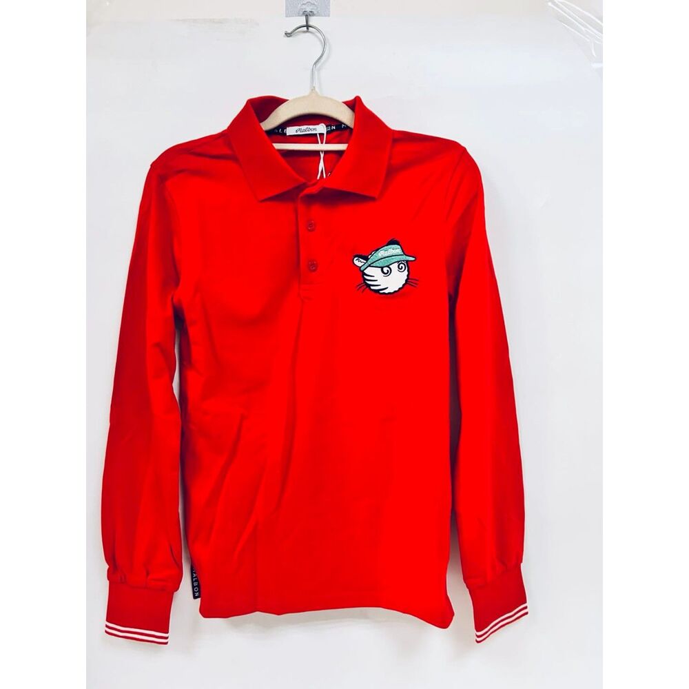 Malbon Golf Casual Top Lapel Long Sleeve Sports Polo Shirt Unisex